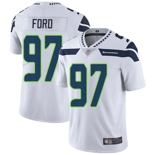 Seattle Seahawks Limited White Men Poona Ford Road Jersey NFL Football #97 Vapor Untouchable->youth nfl jersey->Youth Jersey
